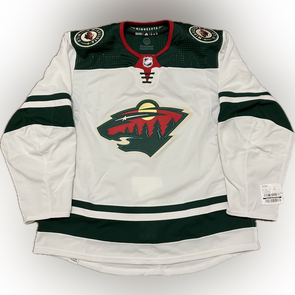 NWT Minnesota Wild Blank MiC Adidas NHL Hockey Jersey Size 54
